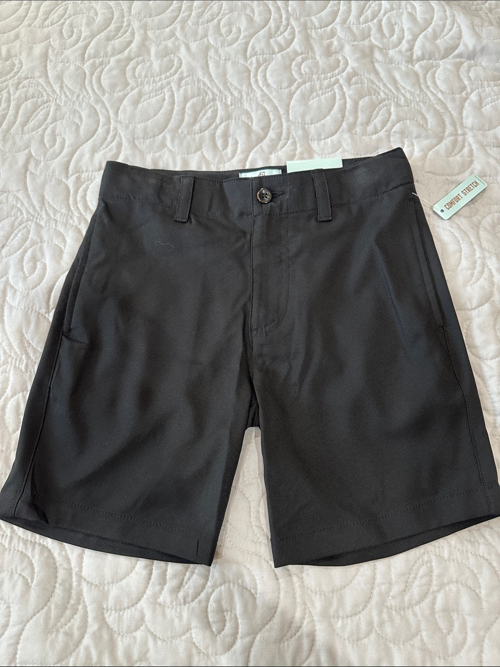 Classic Club (Dillard’s) Black Kids Flat Front Shorts- Size 10- New with Tags